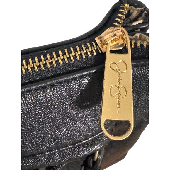 JESSICA SIMPSON BLACK GOLD ACCENT(S) HANDBAG - Picture 7 of 7